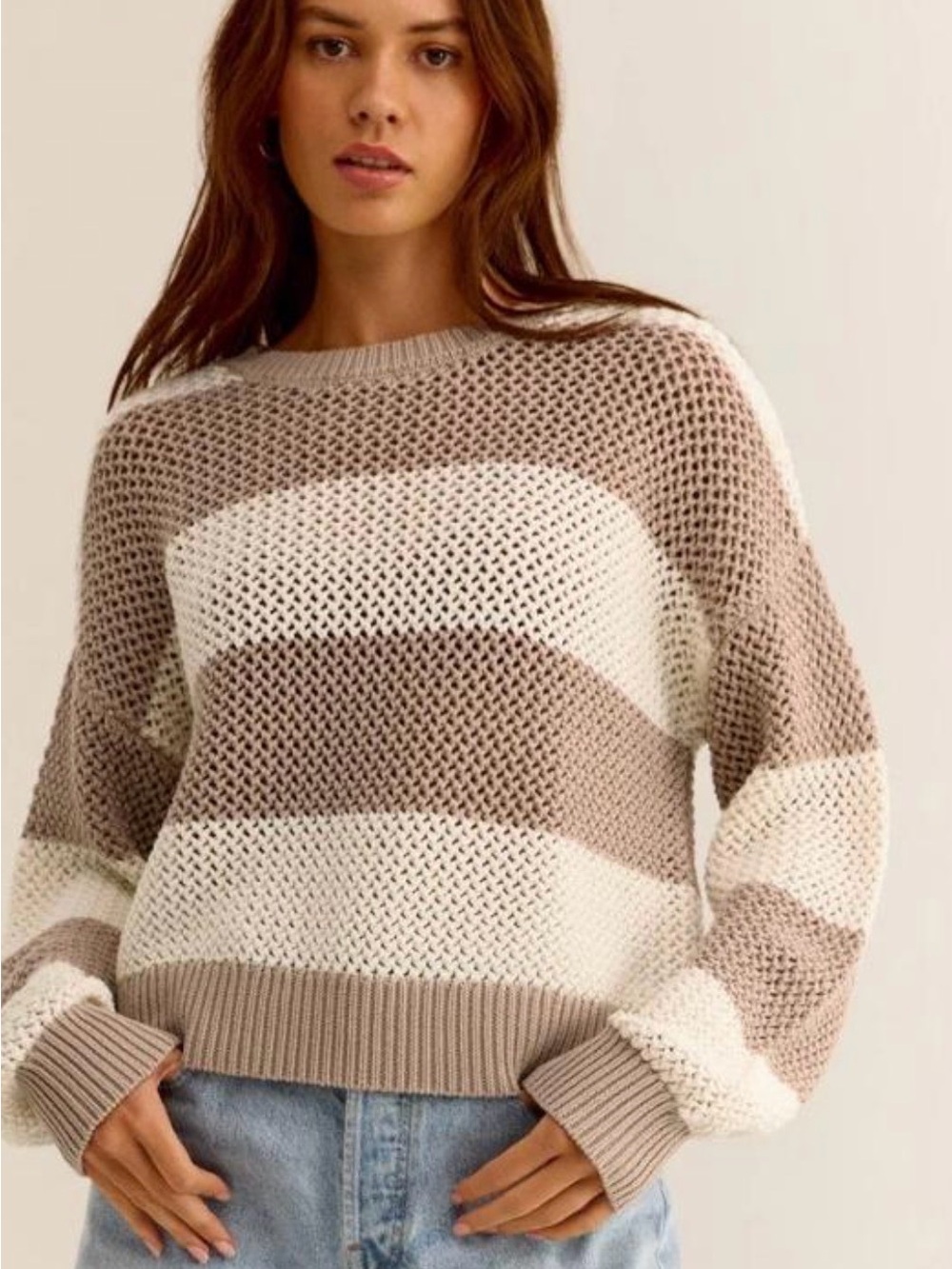 Z SUPPLY BROADBEACH STRIPE SWEATER XS